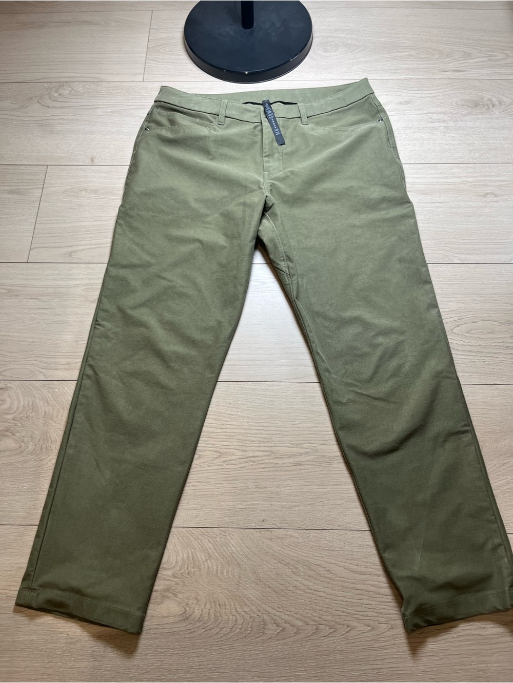The Lululemon Green Slim Tapered Chino Pants are a stylish and versatile choice